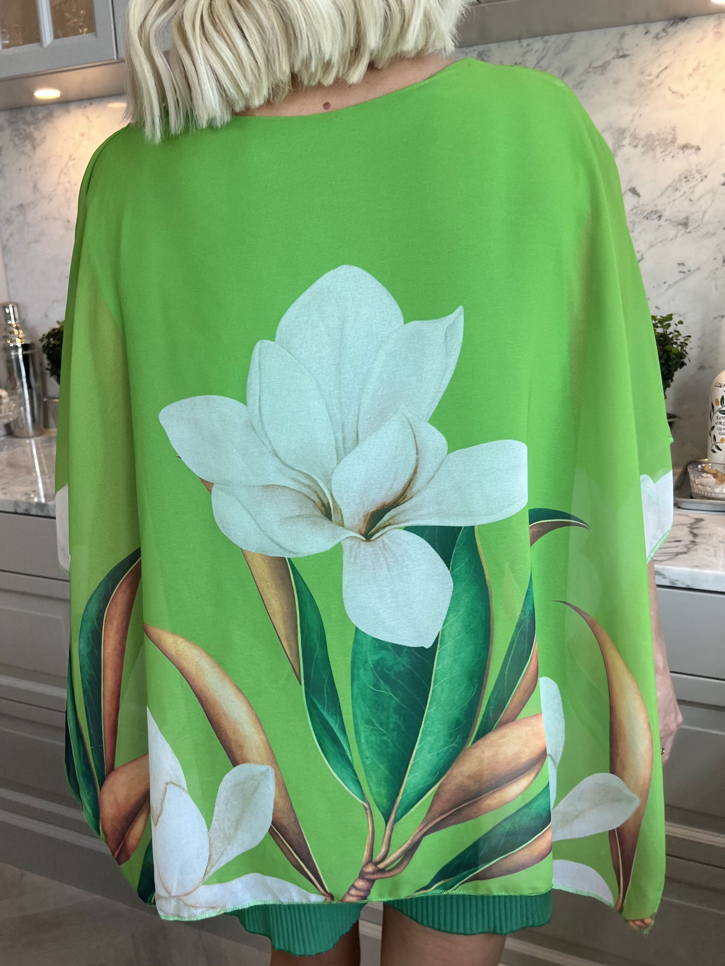 Mian - Färgglad tunika med chiffonlager